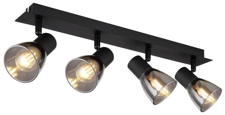 Plafoniera cu 4 spoturi directionabile design modern CLAUDE negru