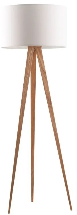 Lampadar Zuiver Tripod wood, alb