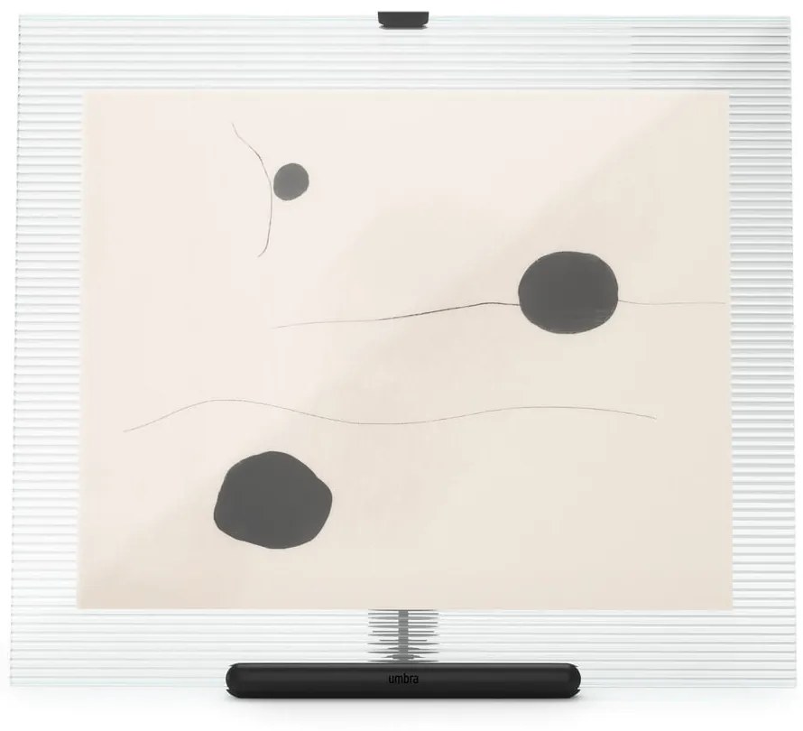 Ramă foto neagră cu picior de susținere din sticlă 26x30,5 cm Flute – Umbra