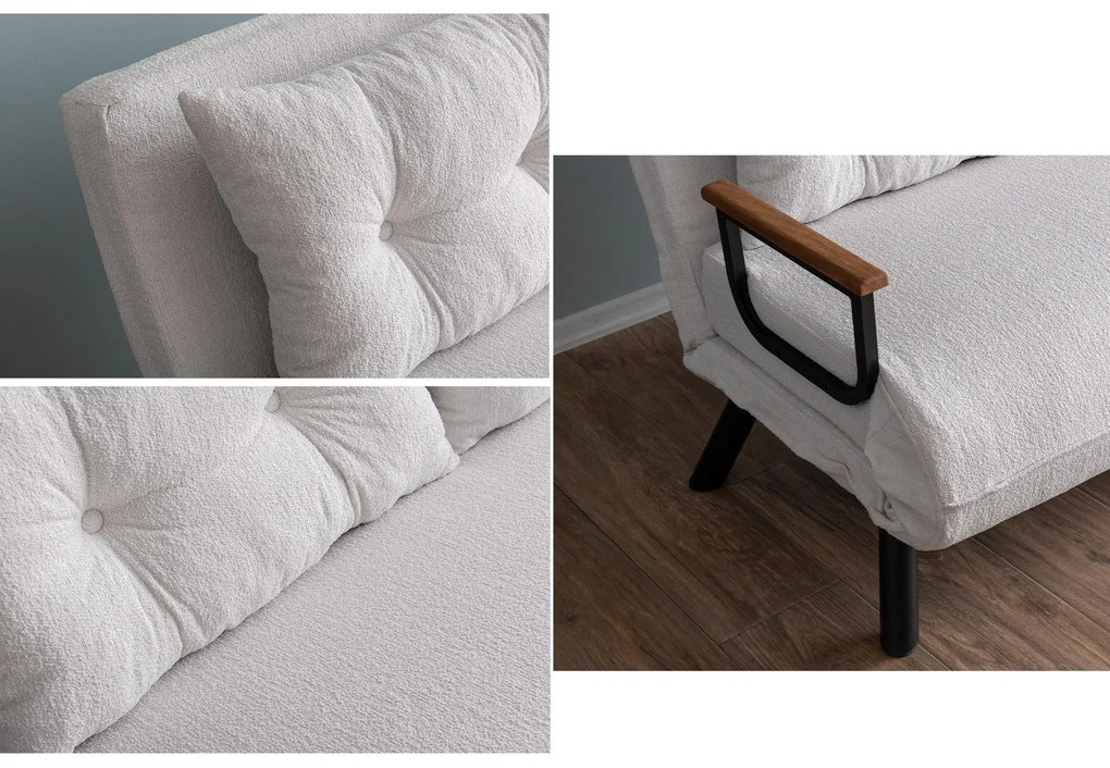 Canapea futon Sandy (alb). 1101768