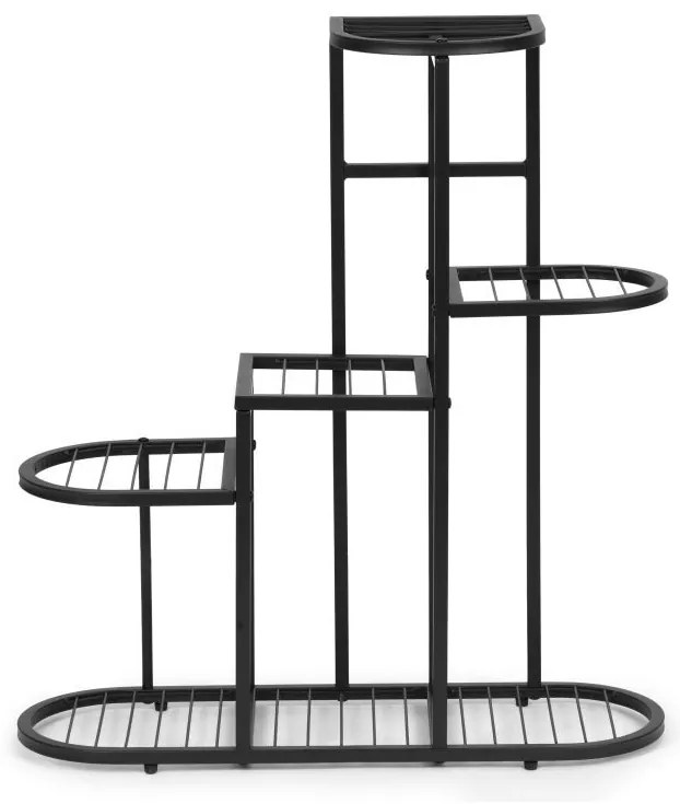 Suport minimalist pentru flori - 5 niveluri, metal negru