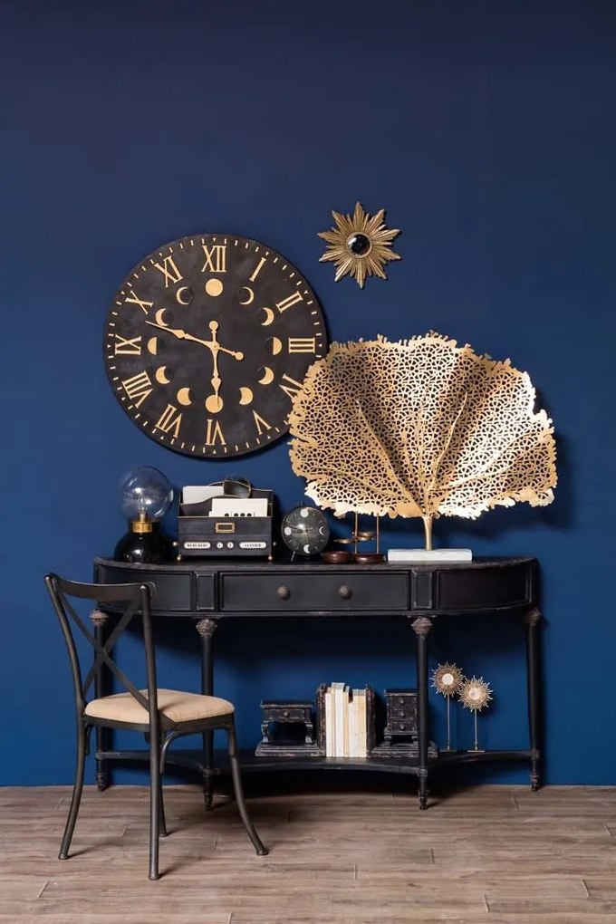Scaun dining negru din metal si textil Lorraine