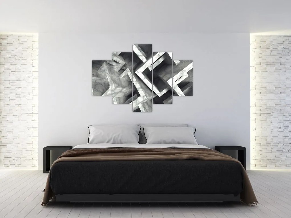 Tablou cu cuburi abstracte (150x105 cm)