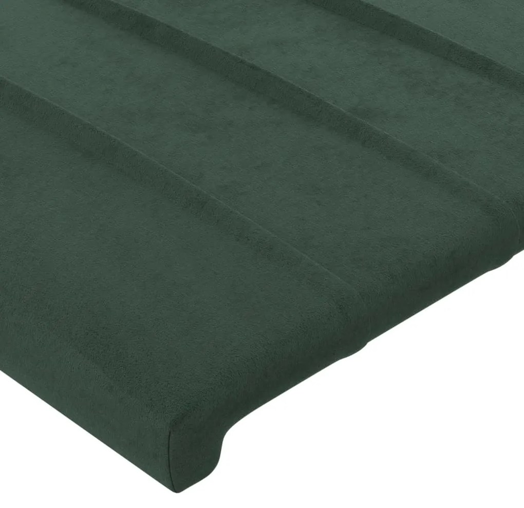 Tablie de pat cu aripioare verde inchis 183x16x78 88 cm catifea 1, Verde inchis, 183 x 16 x 78 88 cm