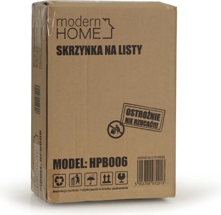 Cutie poștală din oțel galvanizat antracit