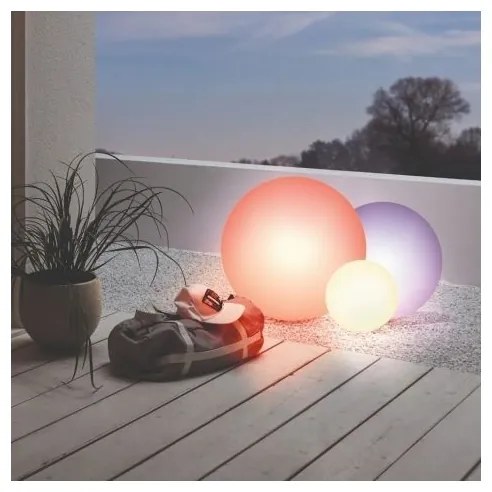 Corp de iluminat LED RGBW de exterior Eglo 55784 MONTEROLO-C 1xE27/9W/230V IP65 d. 39 cm + telecomandă