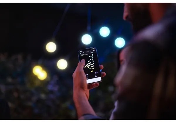 Lanț LED decorativ de exterior 20xG45 10 m IP44 Wi-Fi Twinkly TWF020GOP-BEU