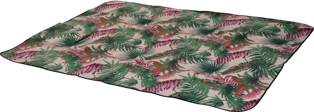 Pătură picnic Tropical leaves, roz,150 x 200 cm