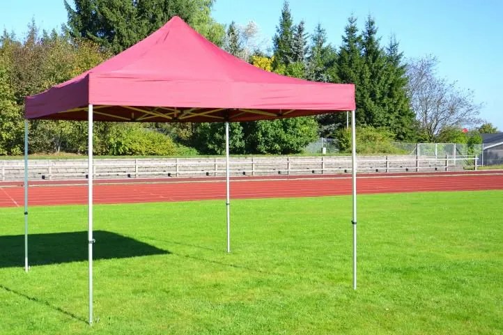 Cort de grădină PROFI 3x3 m, culoare vin + 4 pereți laterali