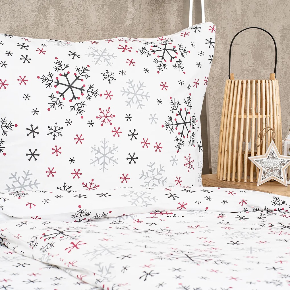 Lenjerie de pat 4Home Snowflakes, din bumbac, 220 x 200 cm, 2 buc. 70 x 90 cm
