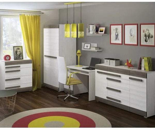 Raft de perete SARPA 23x92 cm alb