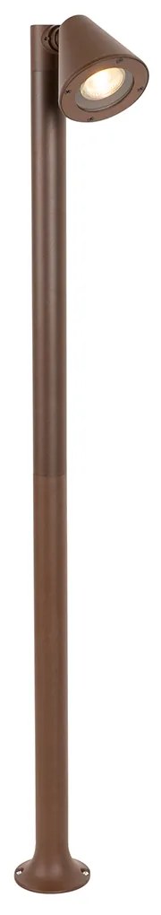 Stâlp modern pentru exterior maro ruginiu 100 cm IP44 reglabil - Ciara