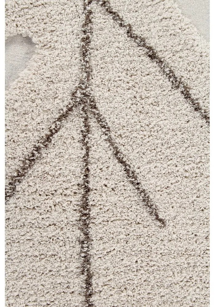 Covor pentru copii bej lavabil/țesut manual din bumbac 120x180 cm Monstera Natural – Lorena Canals