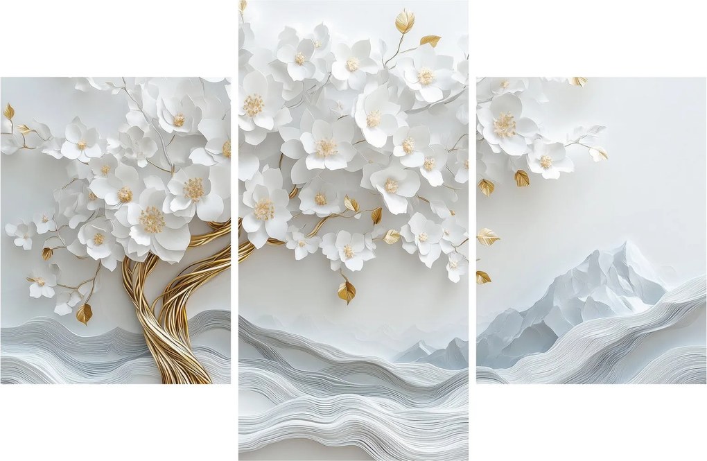 Tablou – Arborele vieții 3D elegant (90x60 cm)