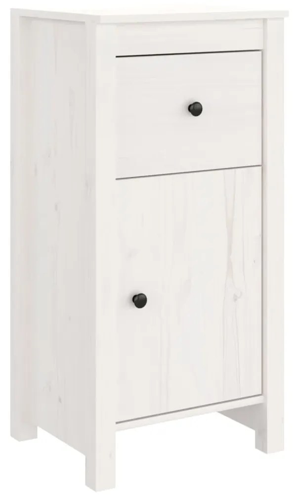 813756 vidaXL Servantă, alb, 40x35x80 cm, lemn masiv de pin