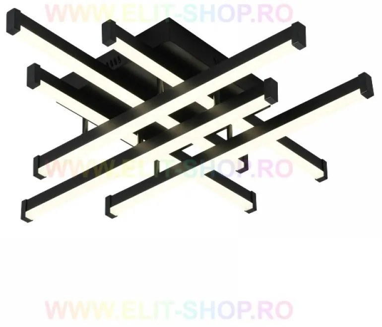 Lustra LED Cu Telecomanda, Elit's Esn174 - 6-BK, 160w