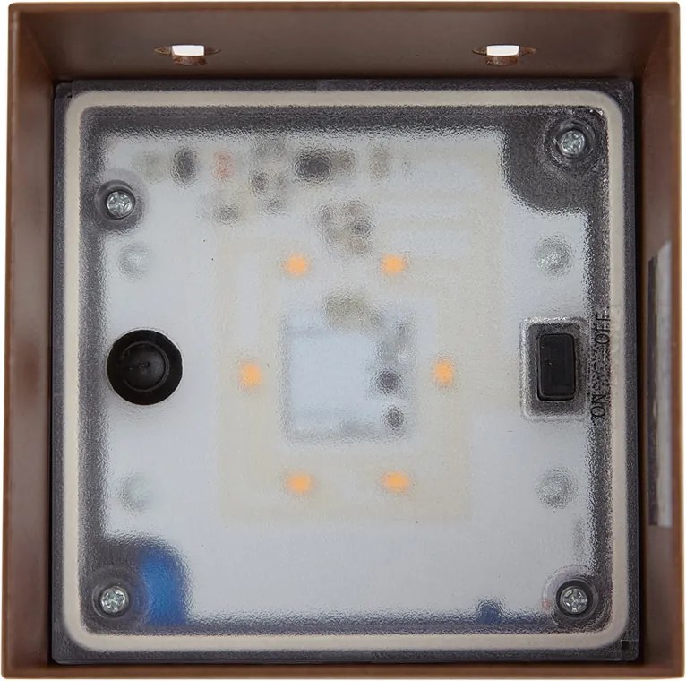 Lampă de perete de exterior maro rugină, cu LED, cu 2 lumini, IP65, solară - Charlene