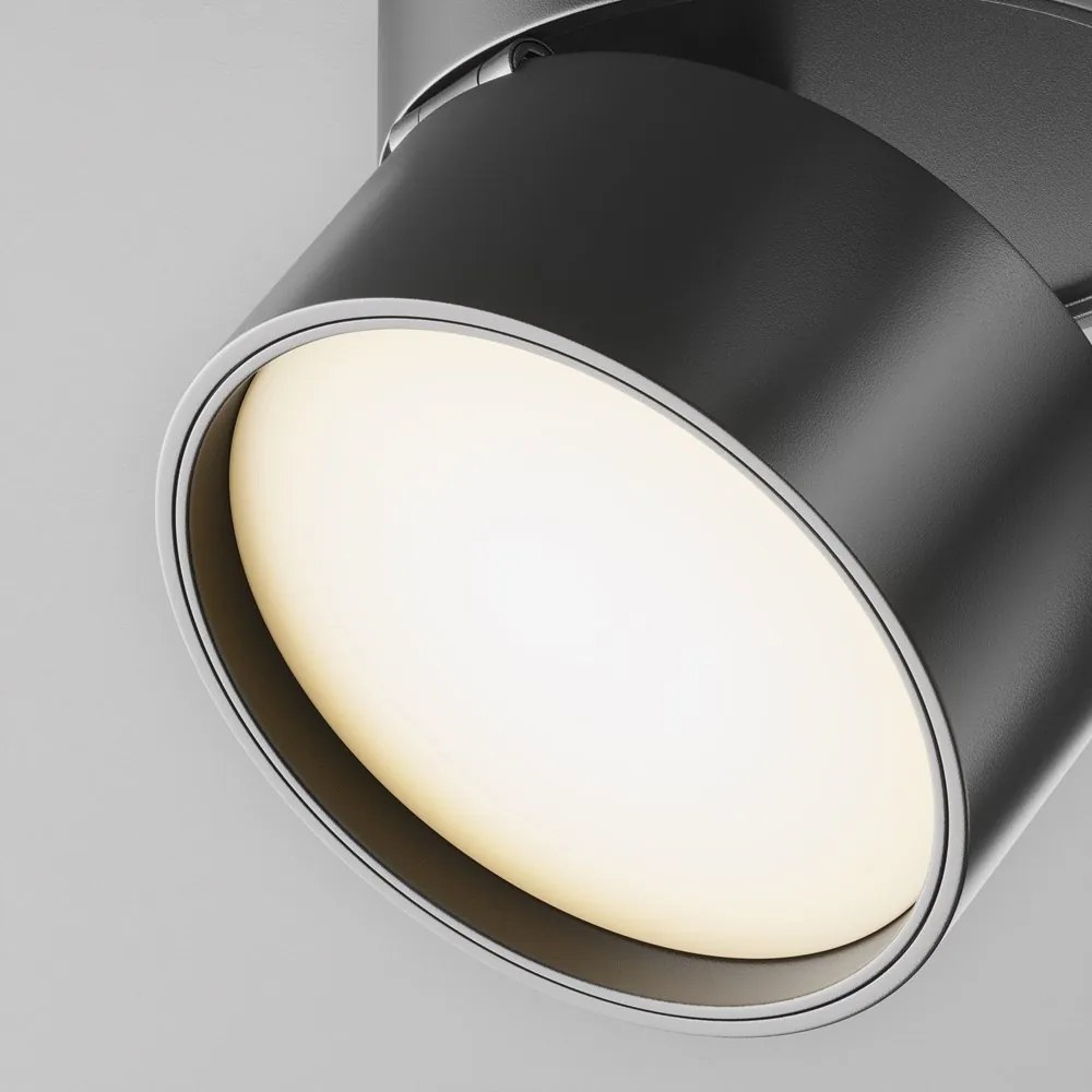 Spot LED, accesoriu pentru sinele monofazate Unity, Onda negru
