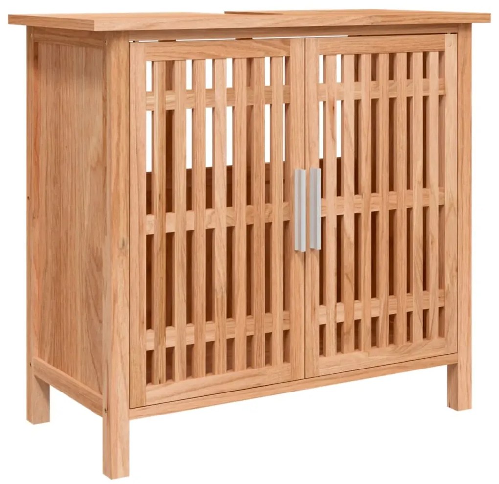 vidaXL Dulap chiuvetă de baie, 66x29x61,5 cm, lemn masiv de nuc