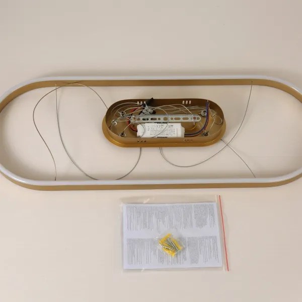 Brilagi - Lustru suspendat pe cablu PONDIE LED/44W/230V 80x30 cm auriu