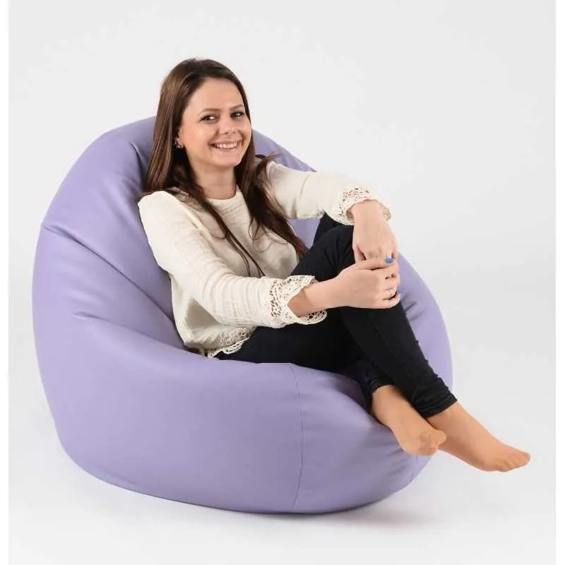 Fotoliu Relaxo XL , Material Piele ecologica - Violet