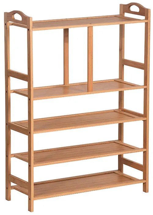 Etajera cu 5 rafturi 68x26x95 cm Bambus Natur