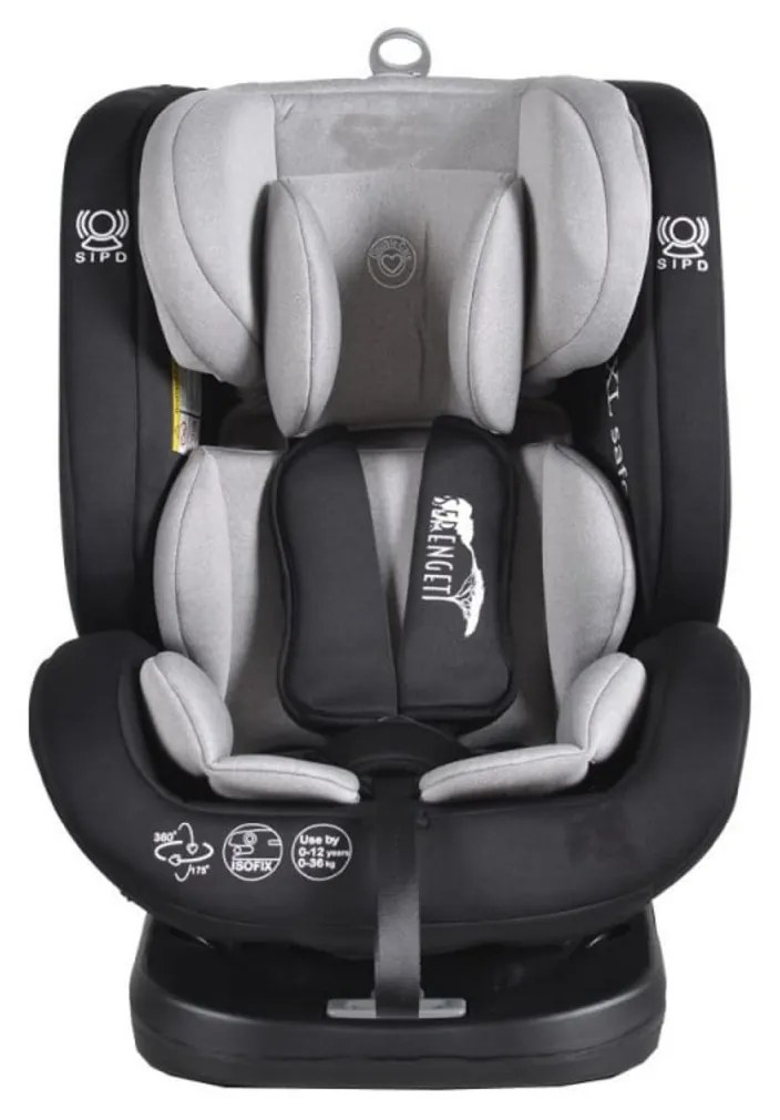 Scaun Auto cu Isofix NOVOKIDS™ Serengenti Deluxe, Rotire 360°, 0-36 kg, Tetiera reglabila pe inaltime, Omologare R-129 i-Size, Centura 5 puncte,