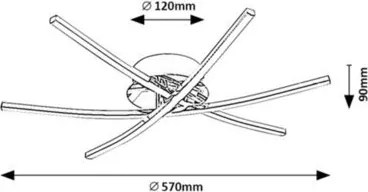 Plafoniera LED moderna Cyclone