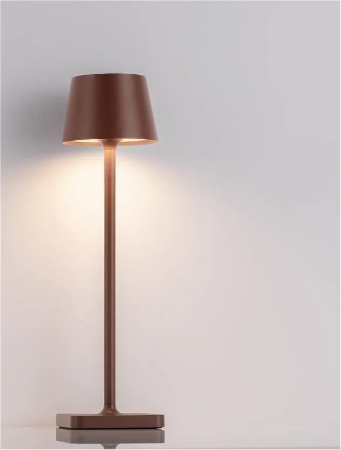 Veioza/Lampa de masa LED portabila exterior IP54 DECK maro