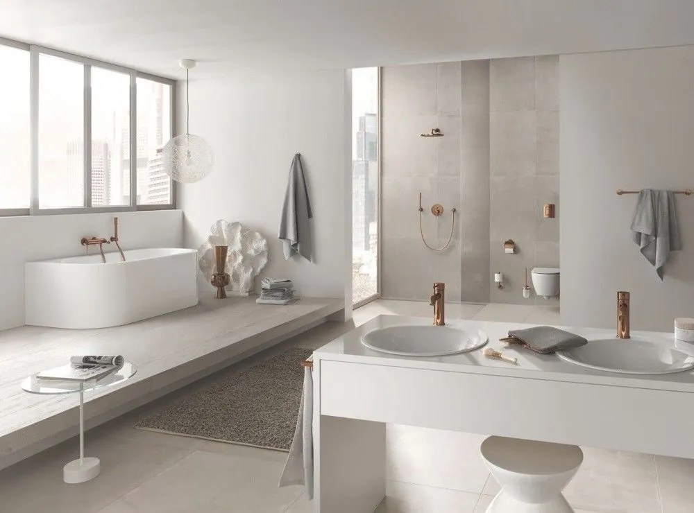Baterie lavoar cupru Grohe Essence, S fara ventil