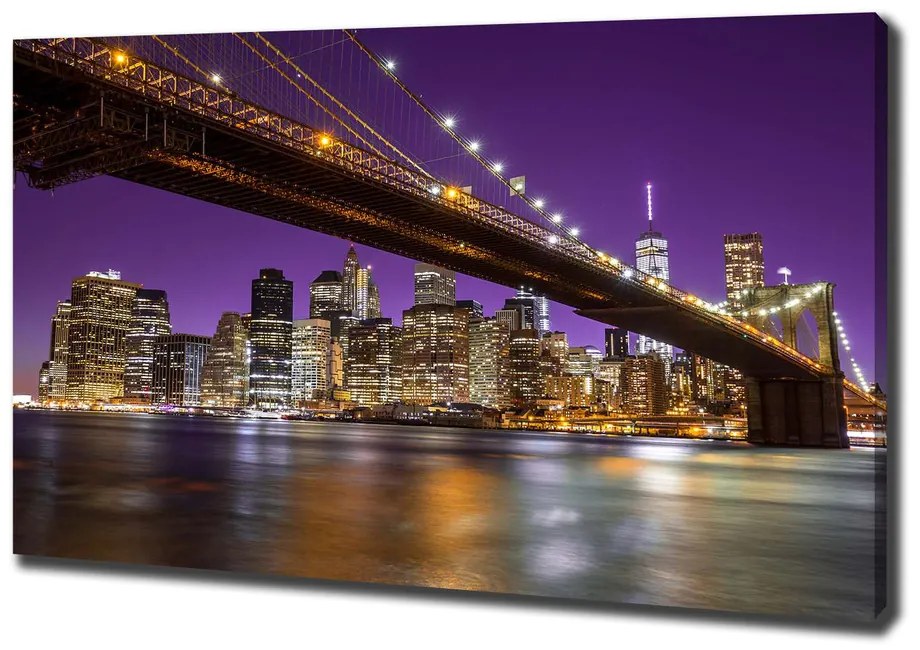 Tablou pe pânză Manhattan pe timp de noapte