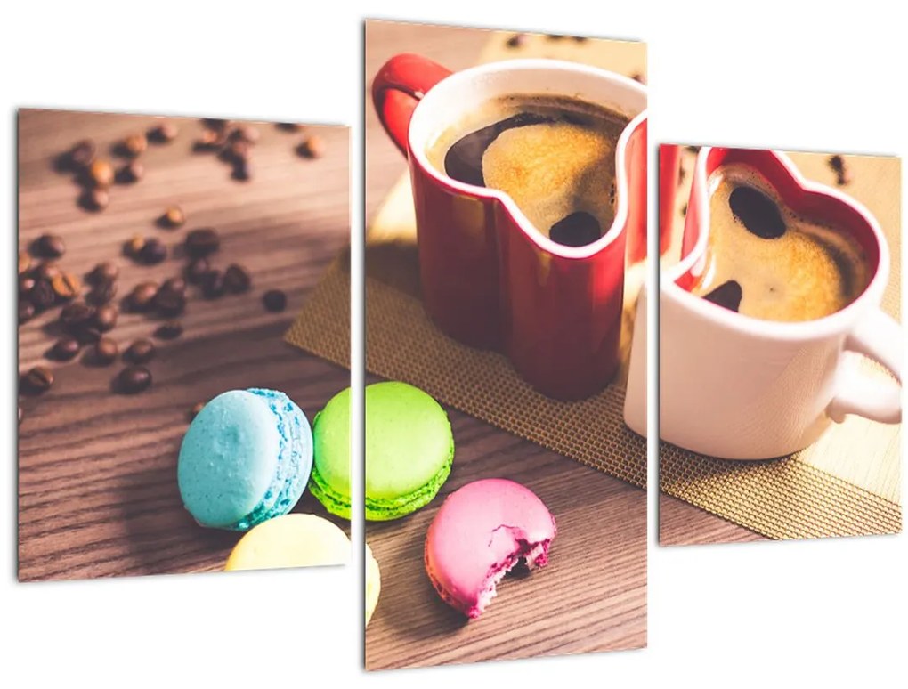 Tablou cu cafea și macarooni (90x60 cm)