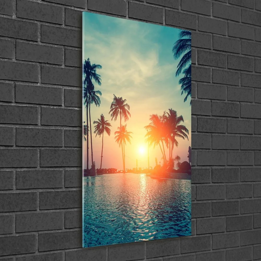 Tablou sticlă plaja tropicala