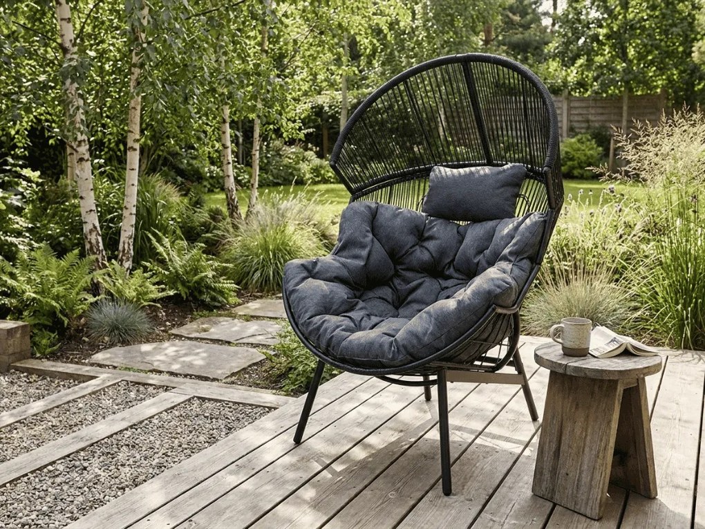 Scaun de gradina AURELO, neagra