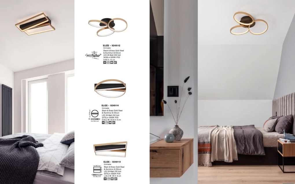 Lustra LED aplicata design modern ELIZE I 28W