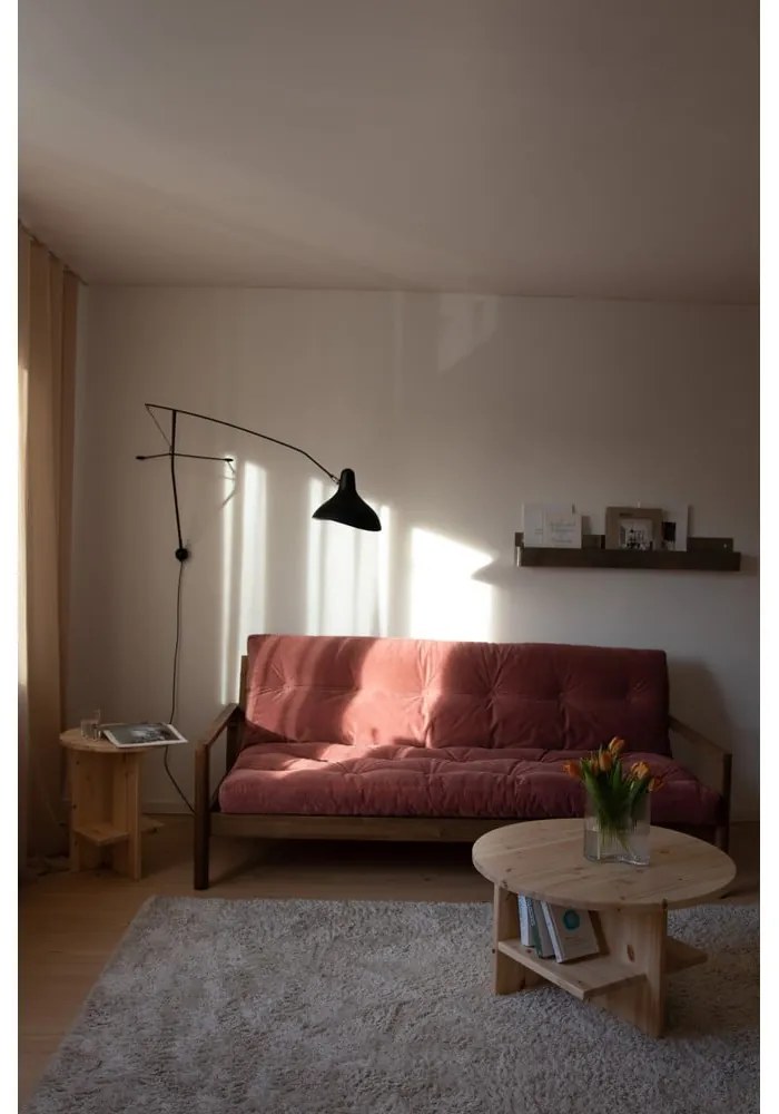 Canapea bej extensibilă cu tapițerie din in 205 cm Knob – Karup Design