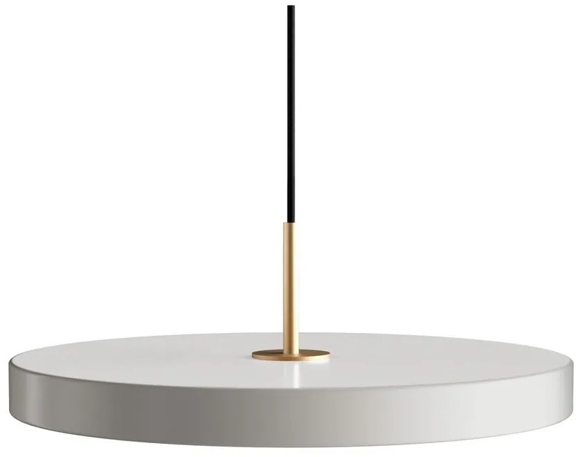 Lustră gri deschis LED cu abajur din metal ø 43 cm Asteria Medium – UMAGE