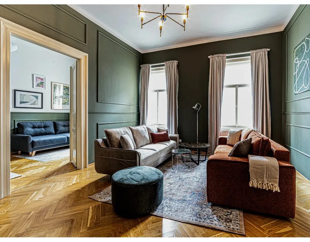Canapea extensibilă gri deschis Emile - Bobochic Paris
