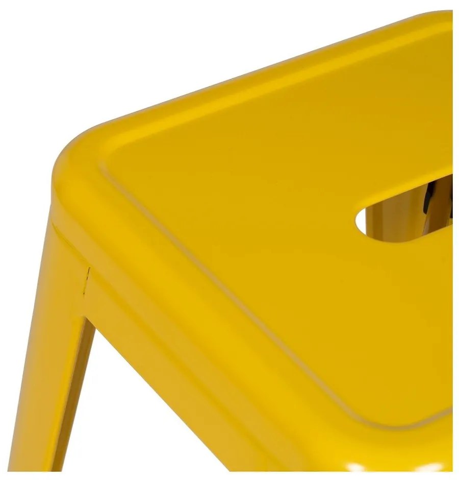 Set de scaune de bar galben 2 buc. din metal (înălțime șezut 76,5 cm) – Ixia