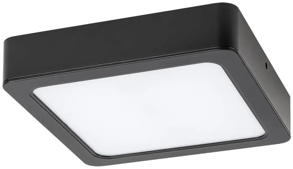 Plafoniera LED design modern Shaun negru 17x17cm