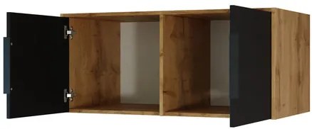 Suprastructură dulap Lenona Lux D2 (Stejar wotan + Negru) . 1104480