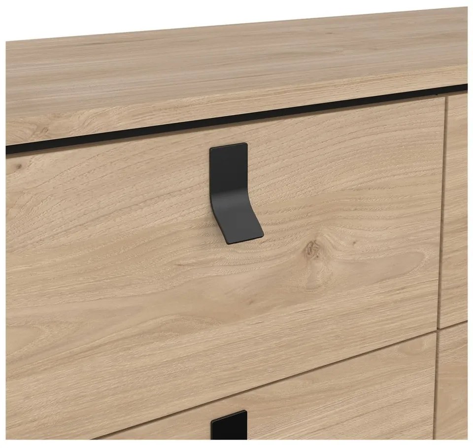 Comodă în culoare naturală joasă cu aspect de lemn de stejar 102x99 cm Ry – Tvilum