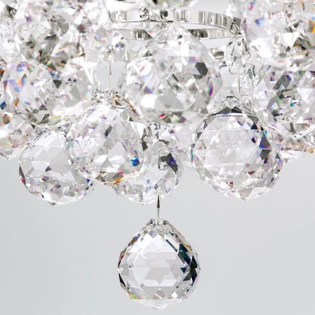 Candelabru cristal Asfour design lux KRISTALL KLASSISCH 6L chrome plated/clear crystal