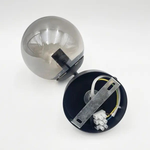 Brilagi - Lampă de perete MALIVA 1xE14/15W/230V negru/fumuriu