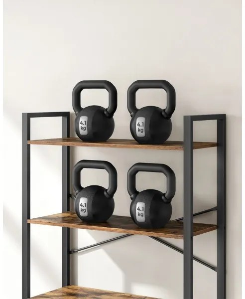 Bibliotecă NAVARO, maro/neagră