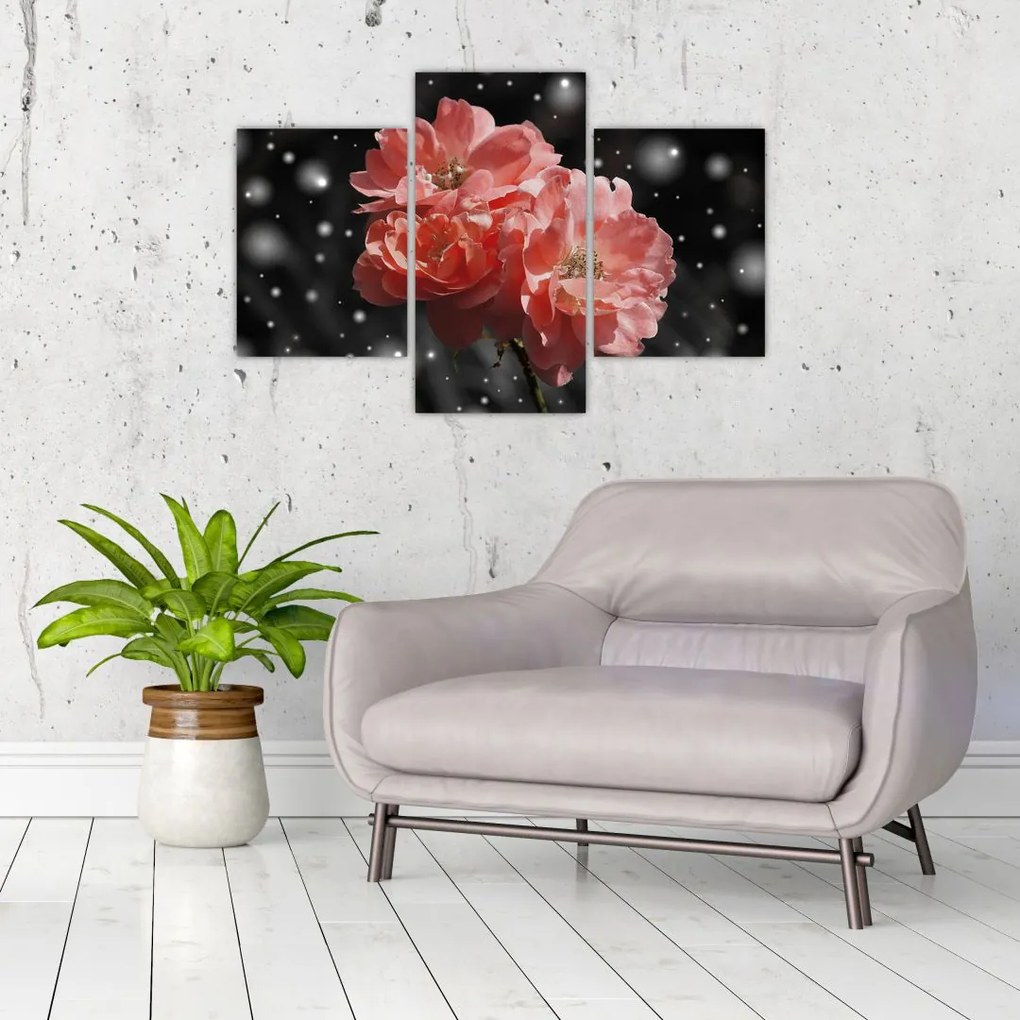 Tabloucu floare roz (90x60 cm)