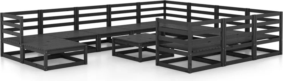 vidaXL Set mobilier de grădină, 12 piese, lemn masiv de pin