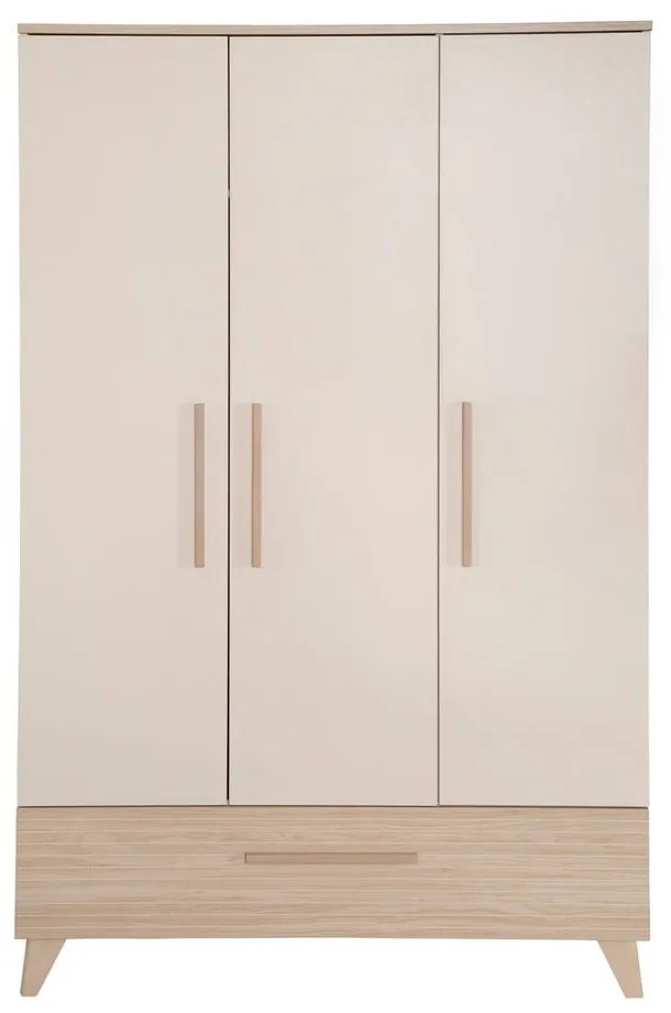 Șifonier de copii crem/în culoare naturală cu aspect de lemn de stejar 118x190x52 cm Sidney – Roba