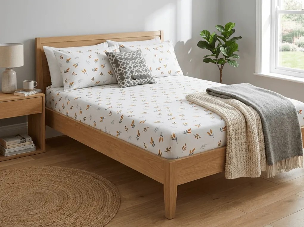 Cearsaf din microfibra VELIORA alb 180x200 cm