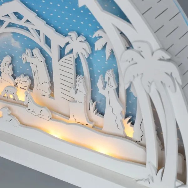 Decorațiune LED de Crăciun Brilagi LED/2xAA Scena Nașterii